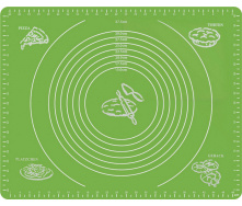 Силиконовый антипригарный коврик для выпечки и раскатки теста 50x40 см VOLRO Зеленый (vol-332)