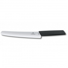 Кухонный нож для хлеба Victorinox Swiss Modern BreadPastry 22 см Черный (6.9073.22WB)