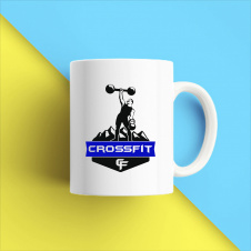 Кружка чашка белая с принтом "CF: Crossfit" Кавун
