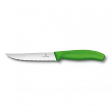 Кухонный нож Victorinox SwissClassic Gourmet для стейка и пиццы 120 мм Зеленый (6.7936.12L4)