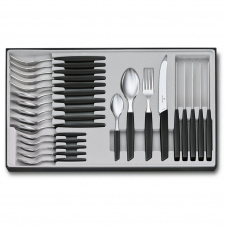 Фото - Набор столовых приборов Victorinox Swiss Modern Table Set 24 предмета Черный (6.9093.11W.24) Набор столовых приборов Victorinox Swiss Modern Table Set 24 предмета Черный (6.9093.11W.24)