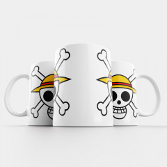 Чашка Fan Girl череп Ванпис Большой Куш - One Piece (15720) 330 мл Белый Рівне