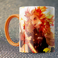 Чашка Fan Girl Кеджуро Клинок рассекающий демонов - Demon Slayer: Kimetsu no Yaiba (15757) 330 мл Оранжевый Енергодар