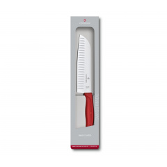 Кухонный нож Victorinox Santoku 17 см Красный (6.8521.17G) Славута