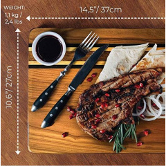 Разделочная деревянная кухонная доска Annek 27 x 37 см для мяса сира и десерта Первомайськ