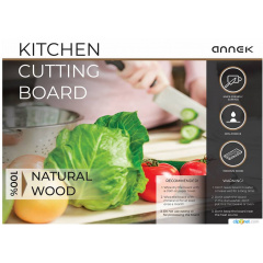 Разделочная деревянная кухонная доска Annek 27 x 37 см для мяса сира и десерта Первомайськ