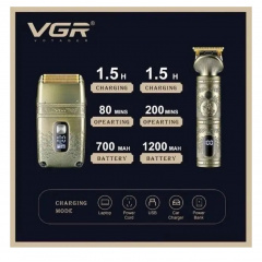 Аккумуляторный триммер + шейвер для бритья VGR V-649 Gold Киев