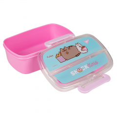 Контейнер YES Pusheen 750 мл с приборами (708161) Орехов