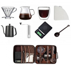 Дорожный кофейный набор Ecocoffee TS-05 Black из 8 предметов Оріхів