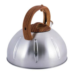 Чайникиз нержавеющей стали со свистком Kamille KM 0698 5 л Стальной с коричневым Черкассы