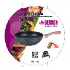 Сковорода WOK Benson BN 486 (28см) ручка Soft touch Конотоп