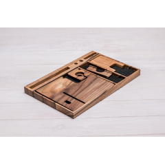 Деревянный органайзер для гаджетов ecoWalnut 310х227х182 мм Лосинівка