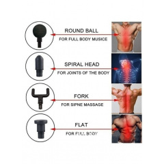 Комплект Массажный ударный пистолет Аккумуляторный массажер для тела Fascial Gun 4 насадки+Доска для отжиманий Push Up Board Славянск