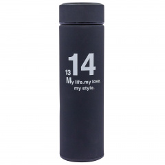 Термос стальной Zelart 450ml 13,14 My life, my love, 52 Love D-014-BK Черный Токмак