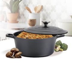 Кастрюля с крышкой Maestro Cast MR-4528 6,3 л Черный Київ