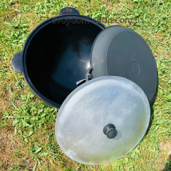 Казан чугунный с крышкой-сковородой Davr Metall Узбекский 12 л (1895771371) Южноукраїнськ