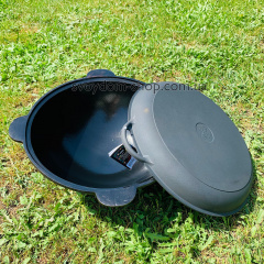 Казан чугунный с крышкой-сковородой Davr Metall Узбекский 12 л (1895771371) Южноукраїнськ