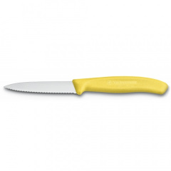 Кухонный нож Victorinox SwissClassic для нарезки 80 мм серрейтор Желтый (6.7636.L118) Петрове