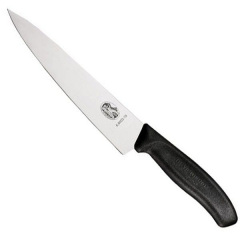 Кухонный нож разделочный Victorinox Swiss Classic Carving 19 см Черный (6.8003.19B) Нове