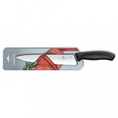 Кухонный нож разделочный Victorinox Swiss Classic Carving 19 см Черный (6.8003.19B) Нове