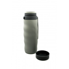 Складная бутылка для воды и напитков Silicone Bottle 600 мл Серая (500014) Чортків