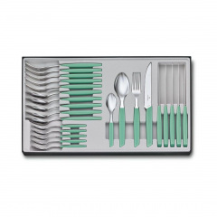 Набор столовых приборов Victorinox Swiss Modern Table Set 24 предмета Зеленый (6.9096.12W41.24) Одесса