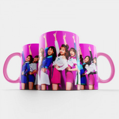 Чашка Fan Girl Твайс розовая - Twice (15833) 330 мл Розовый Винница