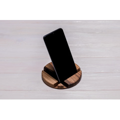 Подставка из дерева на стол для гаджета ecoWalnut 125x125x15 мм Вінниця