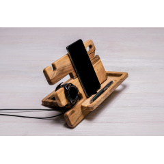 Настольный деревянный органайзер для гаджетов ecoWalnut 292x180x180 мм Полтава