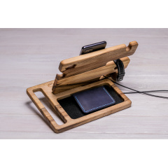 Настольный деревянный органайзер для гаджетов ecoWalnut 292x180x180 мм Полтава