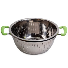 Дуршлаг с силиконовыми ручками из нержавеющей стали Kamille KM-4359 26 см Хром Вишгород