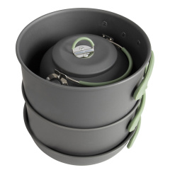 Набор посуды Bo-Camp Explorer XL 4 Pieces Hard Anodized Grey Green 4 шт (2200249) Рівне