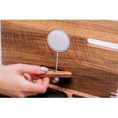 Деревянный органайзер для гаджета ecoWalnut 300x231x210 мм Киев