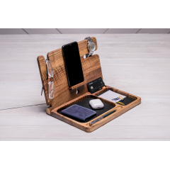 Деревянный органайзер для гаджета ecoWalnut 300x231x210 мм Киев