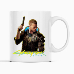Кружка для игроманов Кавун Cyberpunk 2077 320 мл Белый (К001759) Городок