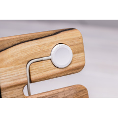 Деревянный органайзер на стол с беспроводной зарядкой ecoWalnut Київ