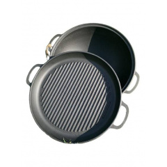 Казан чугунный узбекский WOK с крышкой сковородой-гриль Maysternya 12 л Черный (1809358365) Приморск