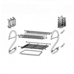 Стойка для сушки посуды Kitchen Storage rack нержавеющая сталь (1756374704) Киев