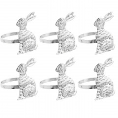 Кольца для сервировки Leeseph Пасхальный Кролик Серебристый 6 шт Кривой Рог