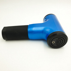 Портативный ручной массажер для тела 4 насадки Fascial Gun HG-320 Синий (SMT194849299) Виноградів