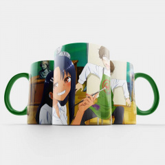 Чашка Fan Girl мишень Не издевайся надо мной Нагаторо! - Don't Toy With Me Miss Nagatoro (15839) 330 мл Зеленый Черкассы