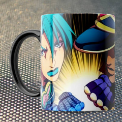 Чашка Fan Girl Джотаро и Джолин Невероятные приключения ДжоДжо - JoJo’s Bizarre Adventure (15761) 330 мл Черный Кропивницький