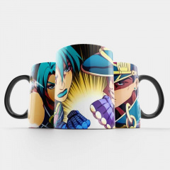 Чашка Fan Girl Джотаро и Джолин Невероятные приключения ДжоДжо - JoJo’s Bizarre Adventure (15761) 330 мл Черный Кропивницький