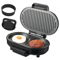 Гриль электрический для бургеров Haeger HG-245 750W Black Рівне