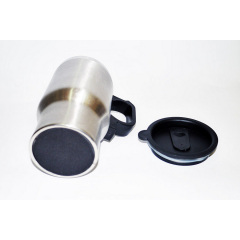 Термокружка с подогревом Electric Mug 12 V Серебристый с черным (73698839) Херсон
