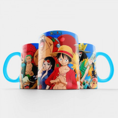 Чашка Fan Girl все Ванпис Большой Куш - One Piece (15721) 330 мл Голубой Городок