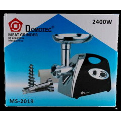 Мясорубка электрическая с соковыжималкой Domotec MS-2019 черная 2400W (4334_1838) Харків