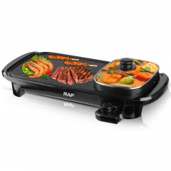 Гриль электрический RAF R.5303 2в1 с ёмкостью для готовки 1500W Black Олександрія