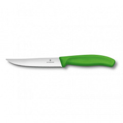 Кухонный нож Victorinox SwissClassic Gourmet для стейка и пиццы 120 мм Зеленый (6.7936.12L4) Первомайск