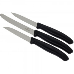 Набор кухонных овощных ножей Victorinox Swiss Classic Paring Set 3 шт Черный (6.7113.3G) Полтава